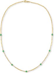 Bony Levy El Mar 18k Gold Emerald and Diamond Tennis Necklace