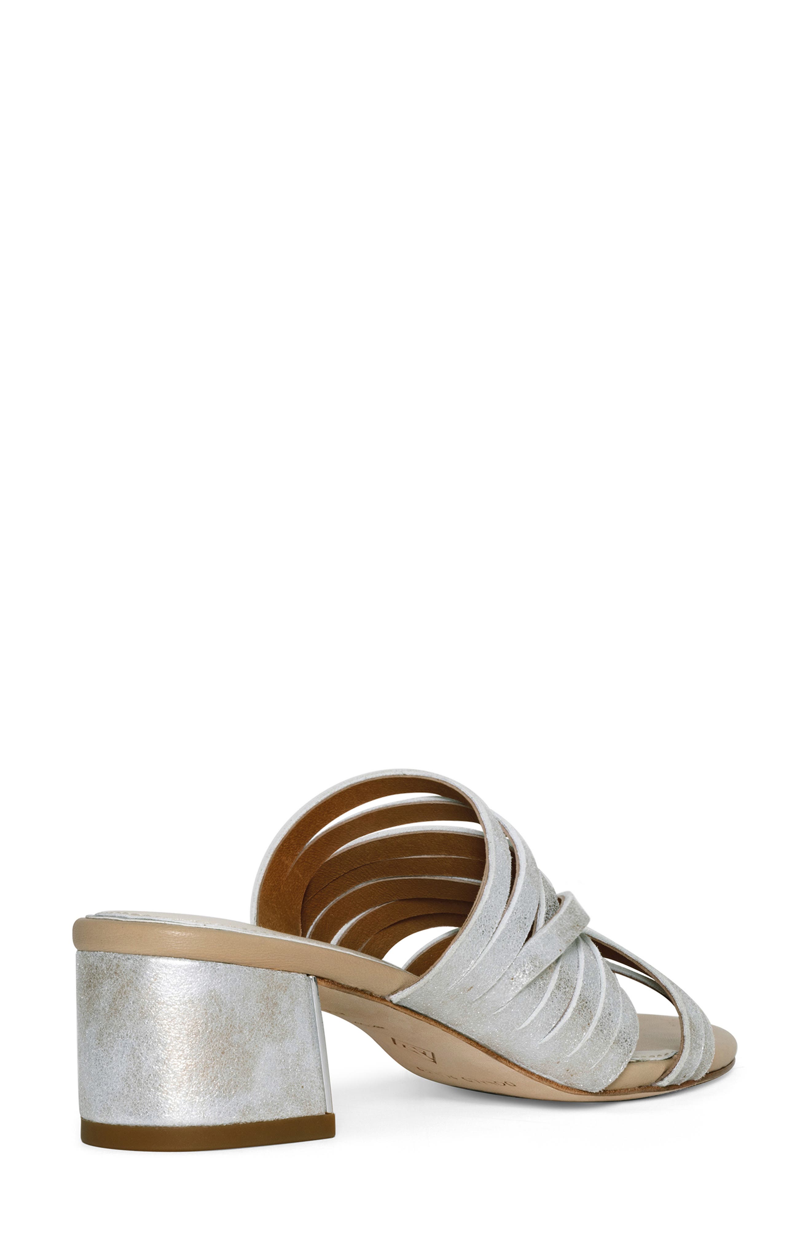 Donald Pliner Strappy Block Heel Sandal, Alternate, color, Silver