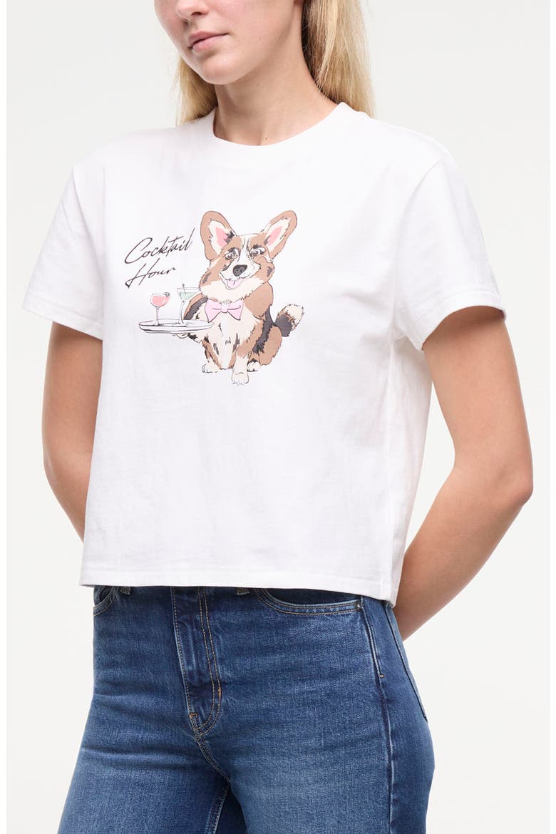 Jamie Cocktail Hour Graphic T-Shirt, Alternate, color, SNOW WHITE