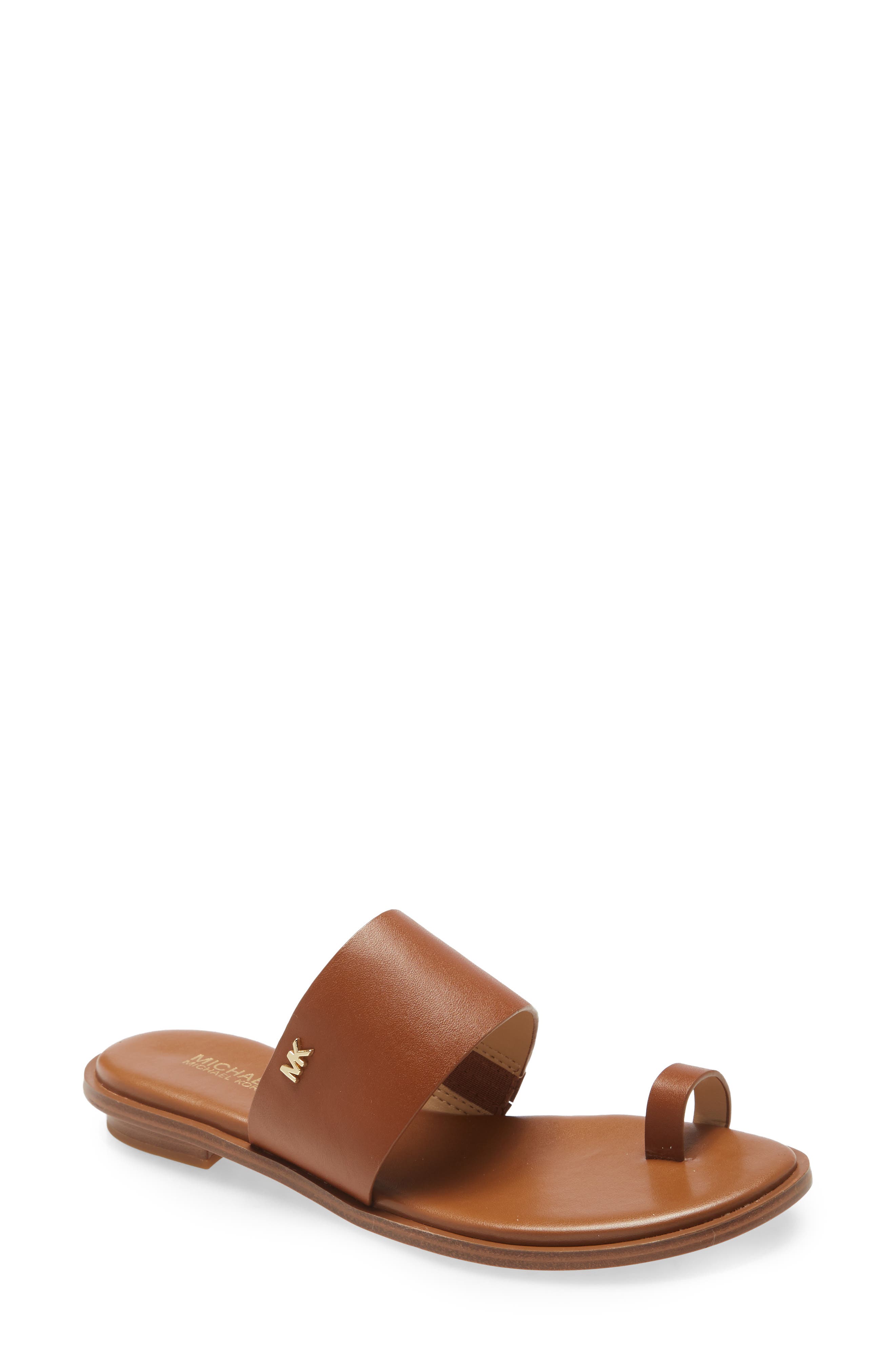 August Slide Sandal, Main, color, LUGGAGE