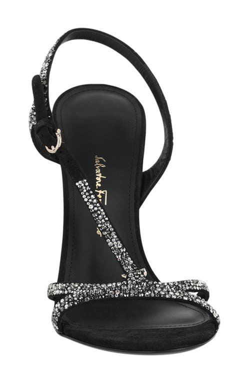 Ferragamo Jole X5 Crystal Embellished Heels In Black