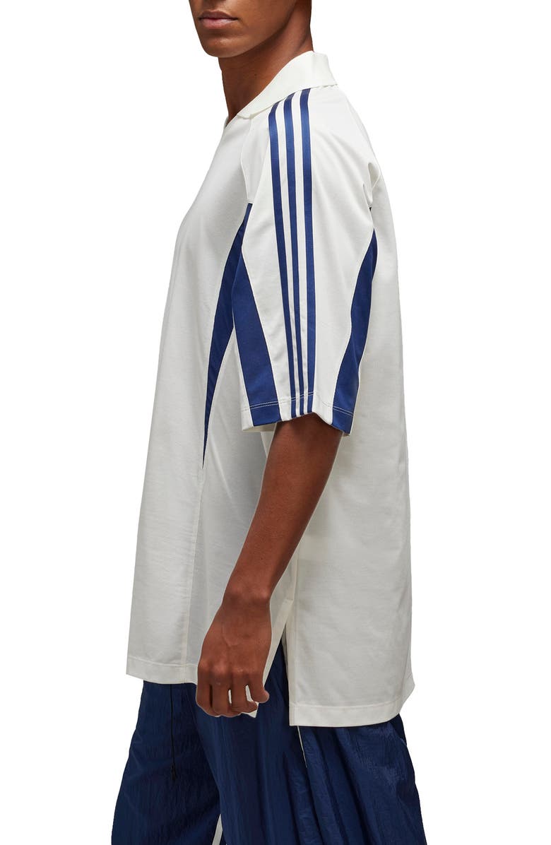 Y-3 Johnny Collar Soccer T-Shirt, Alternate, color, Core White