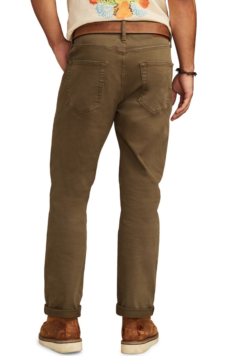 Lucky Brand 410 Athletic Straight Leg Brushed Twill Pants, Alternate, color, Clover