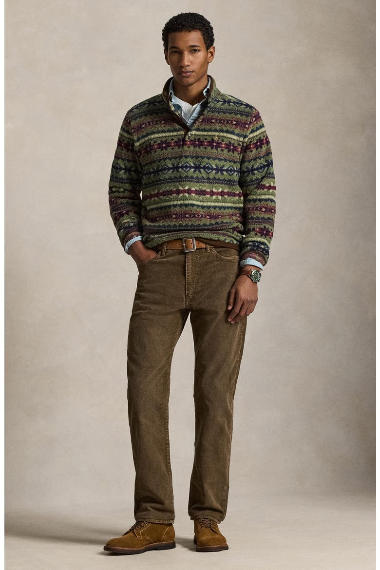 Straight Leg Corduroy Five Pocket Pants, Alternate, color, BROWN SOFT FADE