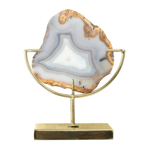 Natural Brown Agate on Stand
