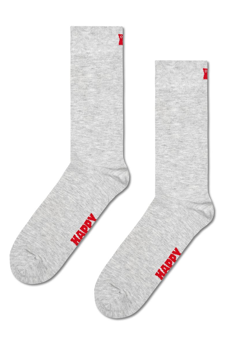 Happy Socks Assorted 3-Pack Crew Socks, Alternate, color, Grey Multi