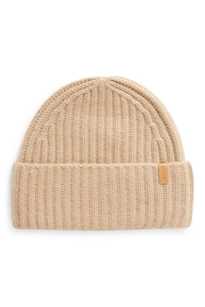 Boiled Cashmere Chunky Rib Beanie, Main, color, 231CAM