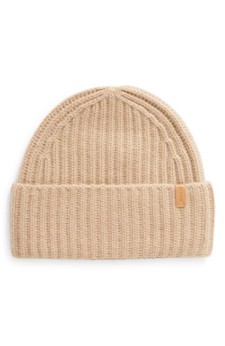 Vince Boiled Cashmere Chunky Rib Beanie, Main, color, 231Cam