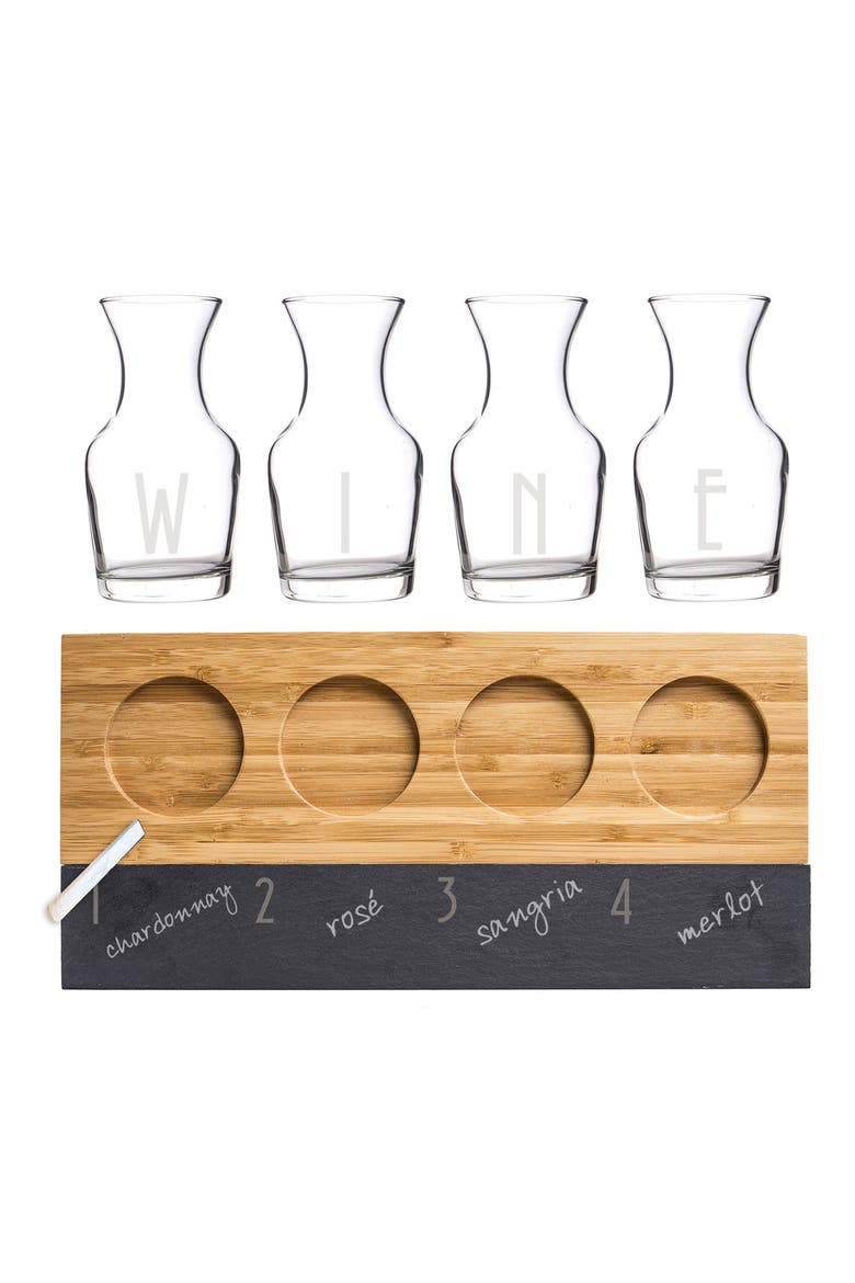 5-Piece Wine Tasting Flight, Main, color, BROWN