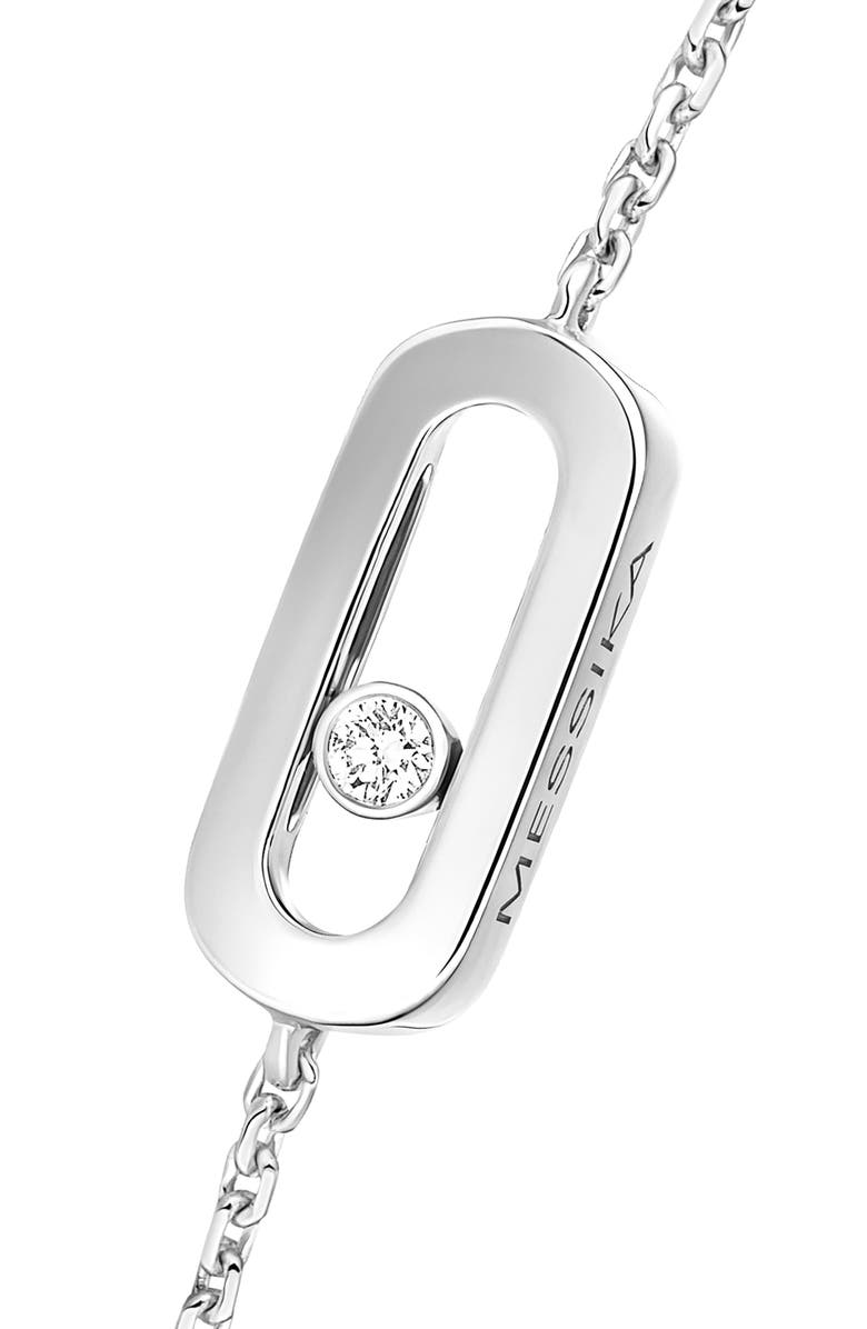 Messika Care Diamond Station Chain Bracelet, Alternate, color, White Gold