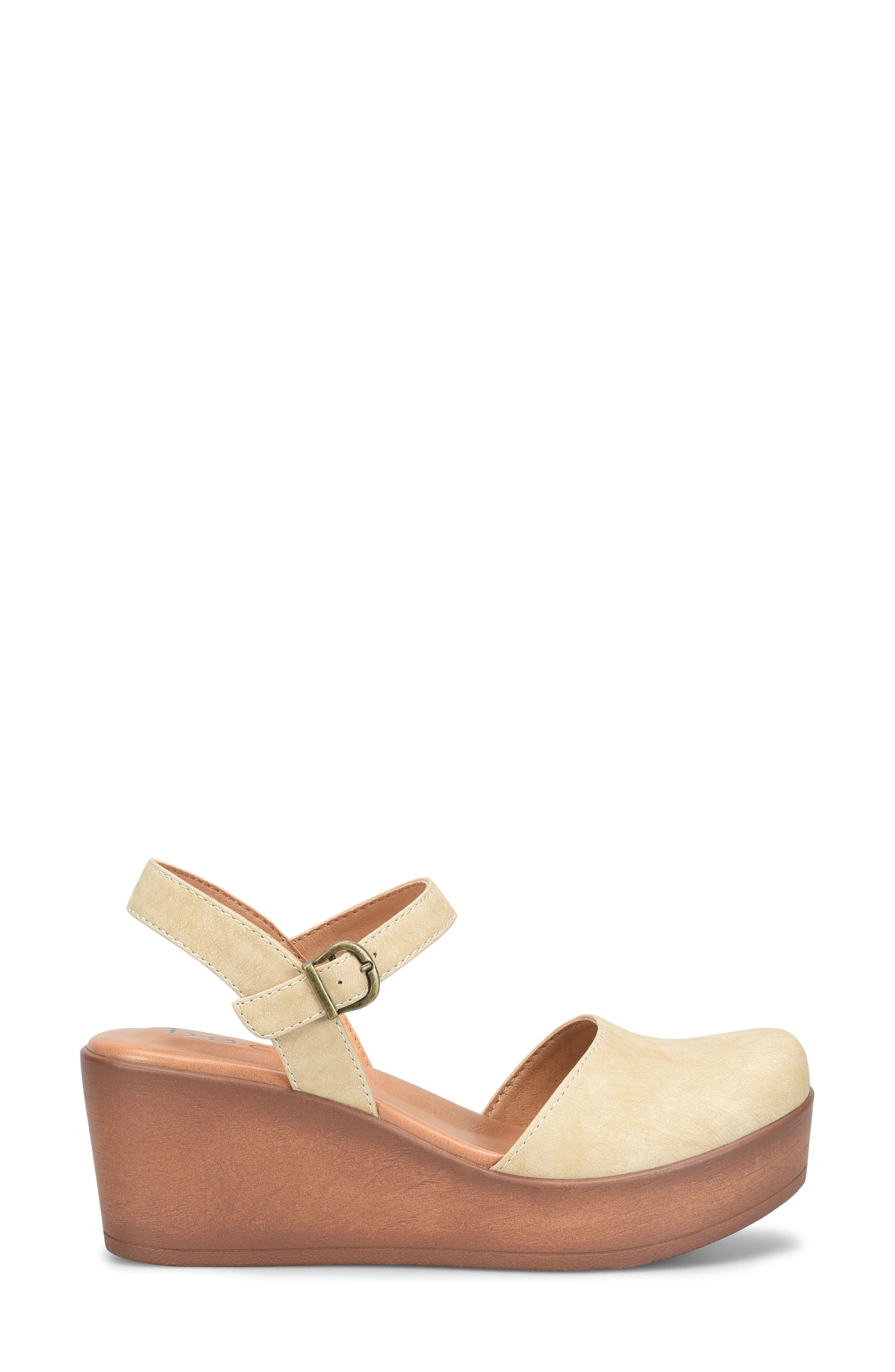 Dalia Platform Clog Sandal, Alternate, color, NATURAL NUBUCK