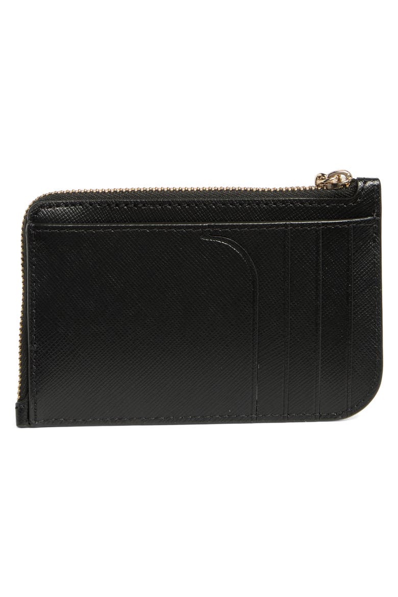 cameron medium l-zip card holder, Alternate, color, BLACK