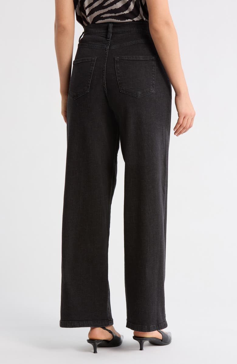 DKNY Jeans High Waist Wide Leg Jeans, Alternate, color, Blackout