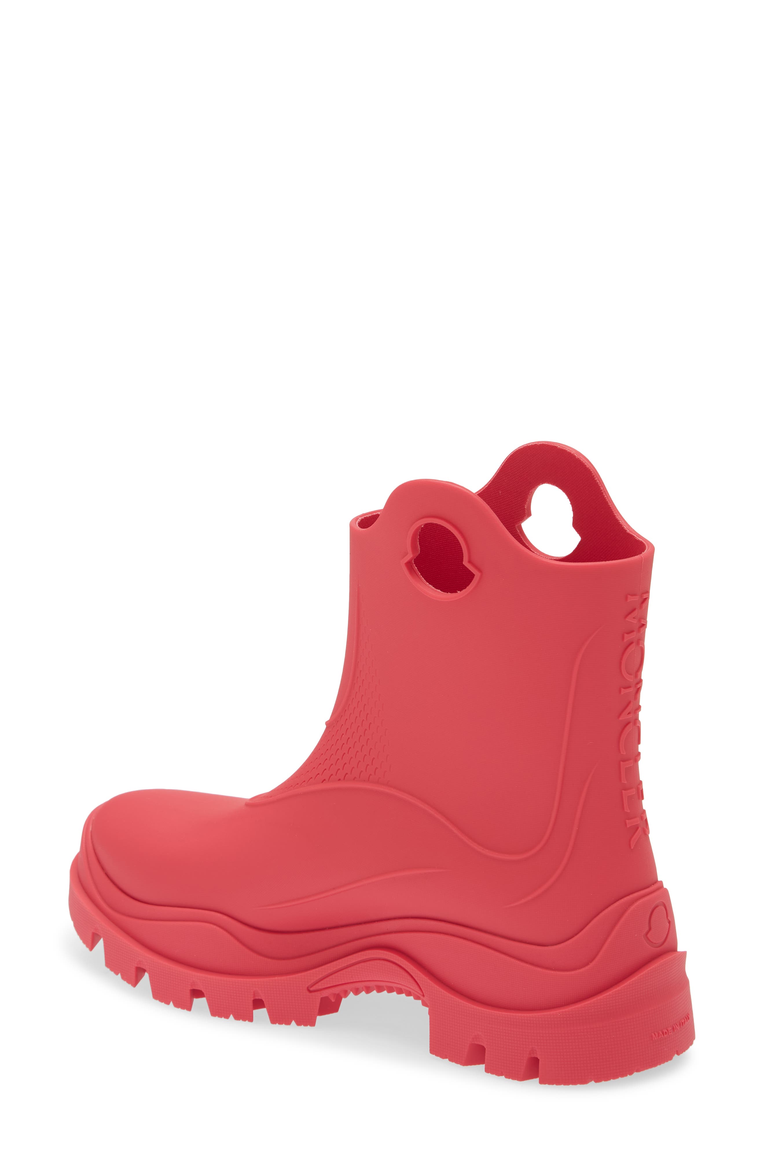 Moncler Misty Waterproof Rain Boot, Alternate, color, Dark Pink