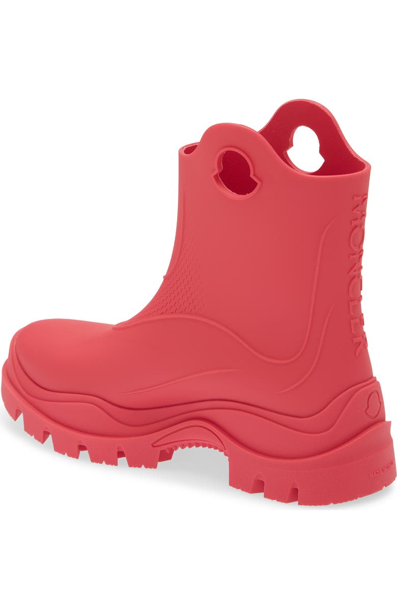 Moncler Misty Waterproof Rain Boot, Alternate, color, Dark Pink