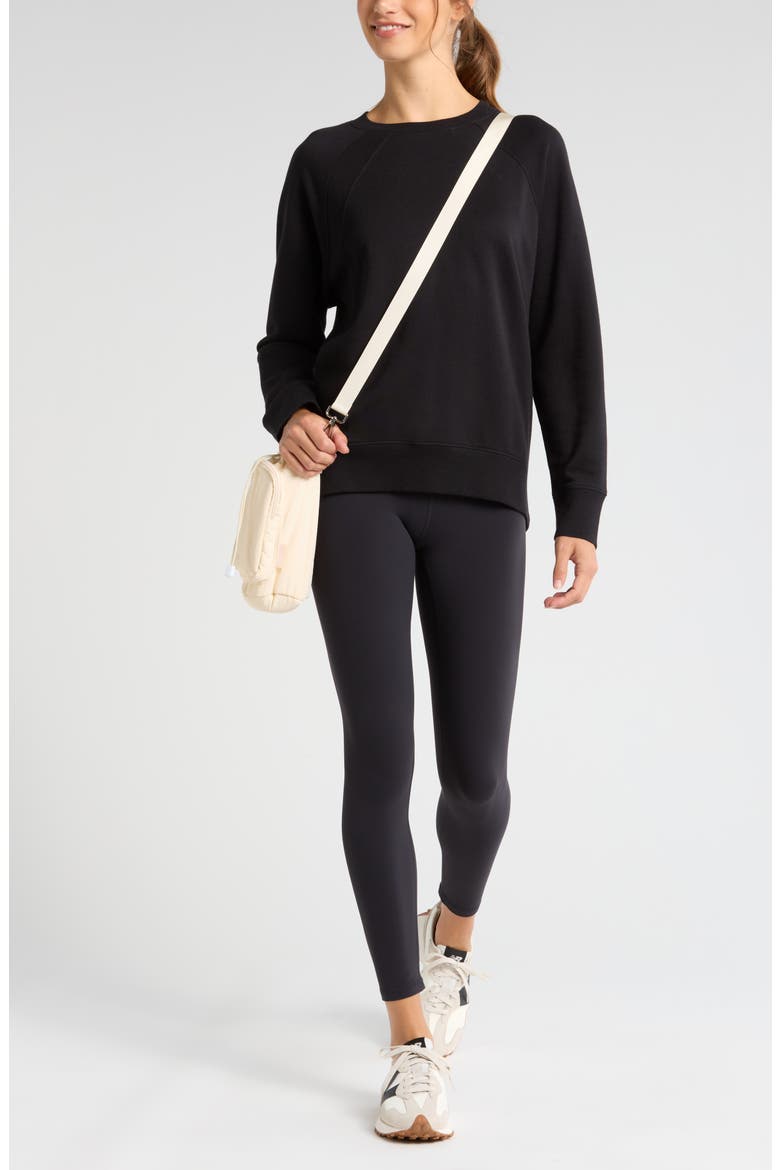 Drew Crewneck Sweatshirt, Alternate, color, BLACK