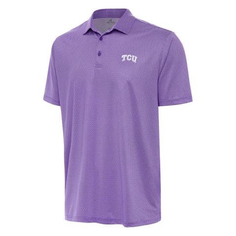 Men's Antigua Purple/White TCU Horned Frogs Rings Polo