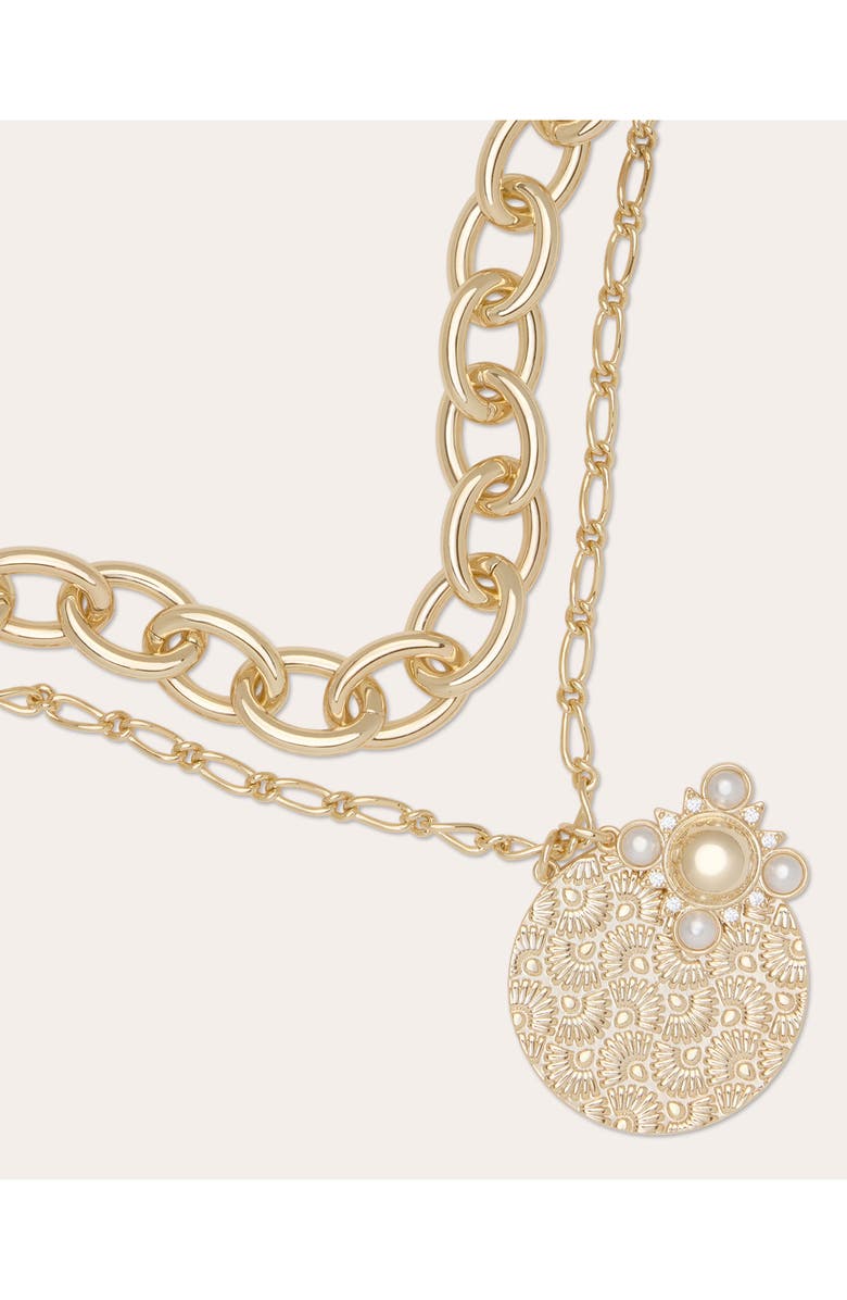 Ramy Brook Ariana Medallion Layered Necklace, Alternate, color, Gold