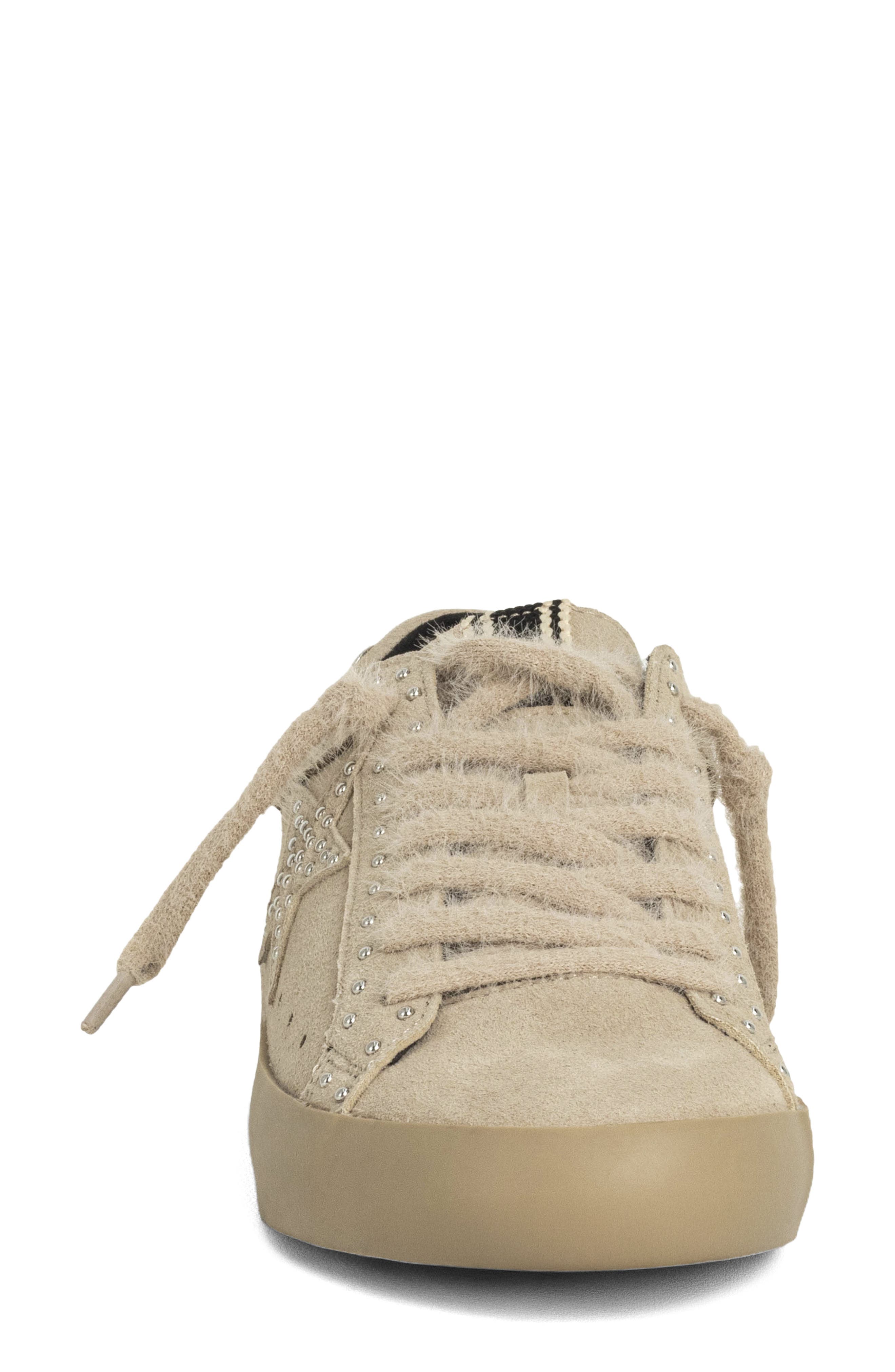 Pandora Studded Low Top Sneaker, Alternate, color, LIGHT GREY SUEDE