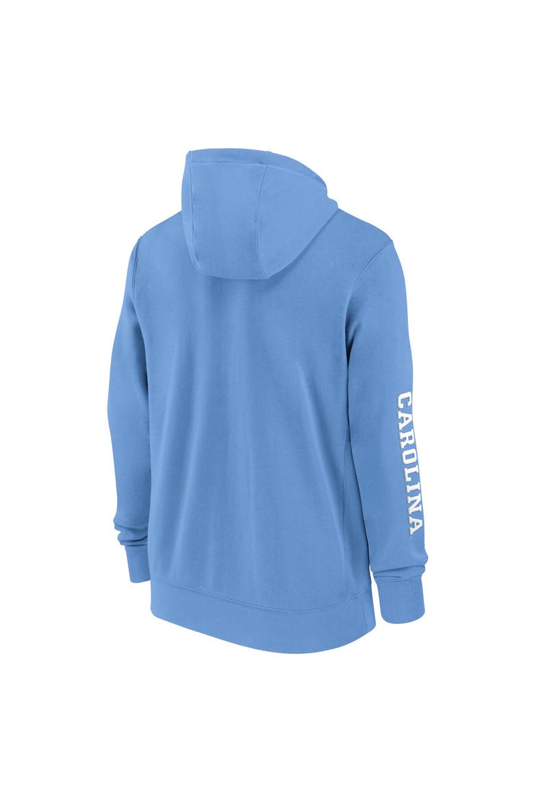 Men's Jordan Brand Carolina Blue North Carolina Tar Heels 2024 Sideline Full-Zip Hoodie, Alternate, color, Light Blue