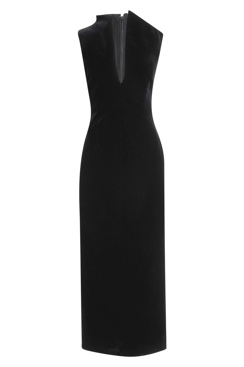The Farren Asymmetric Dress, Alternate, color, BLACK