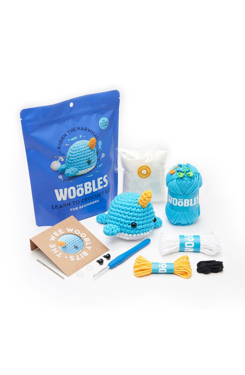 THE WOOBLES Narwhal Crochet Kit, Alternate, color, 