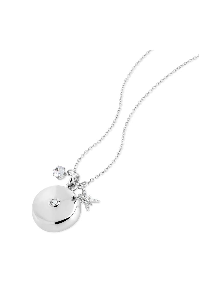 StarBurst Charm Necklace Smart Jewelry - Personal Safety Device with ADT and 911 Features - Necklace, Main, color, Silver
