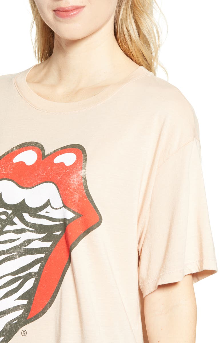 Day by Daydreamer Rolling Stones Zebra Tongue Graphic Tee, Alternate, color, 