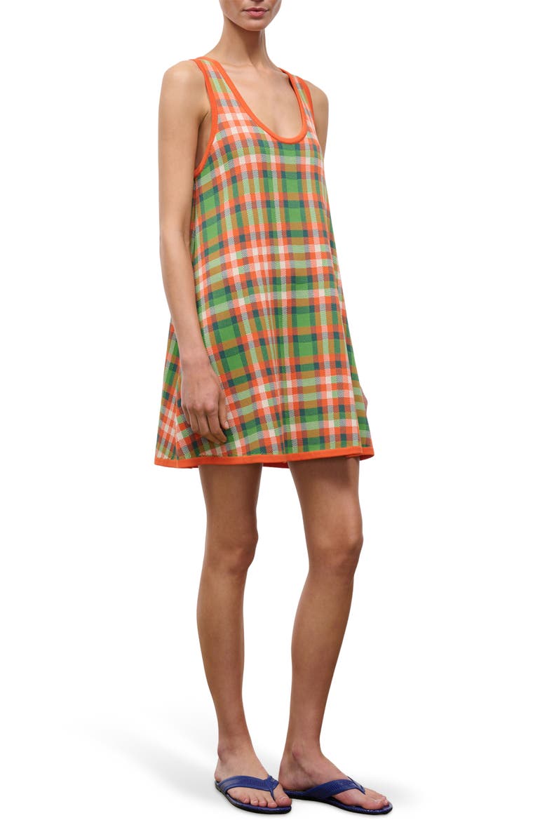 STAUD Piazza Sleeveless Minidress, Alternate, color, Villa Plaid