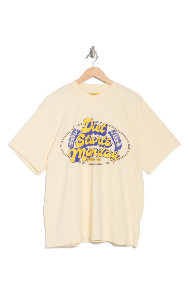 DIET STARTS MONDAY Auto Graphic T-Shirt, Alternate, color, Antique White