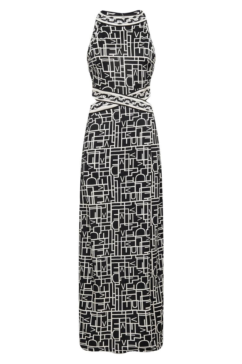Zeus Logo Print Dress, Alternate, color, LOGO LOVE BLACK/CHAIN
