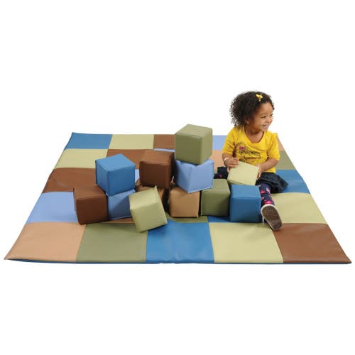 Kaplan Early Learning Company Woodland Patchwork Natural Colored Toddler Blocks In Multi