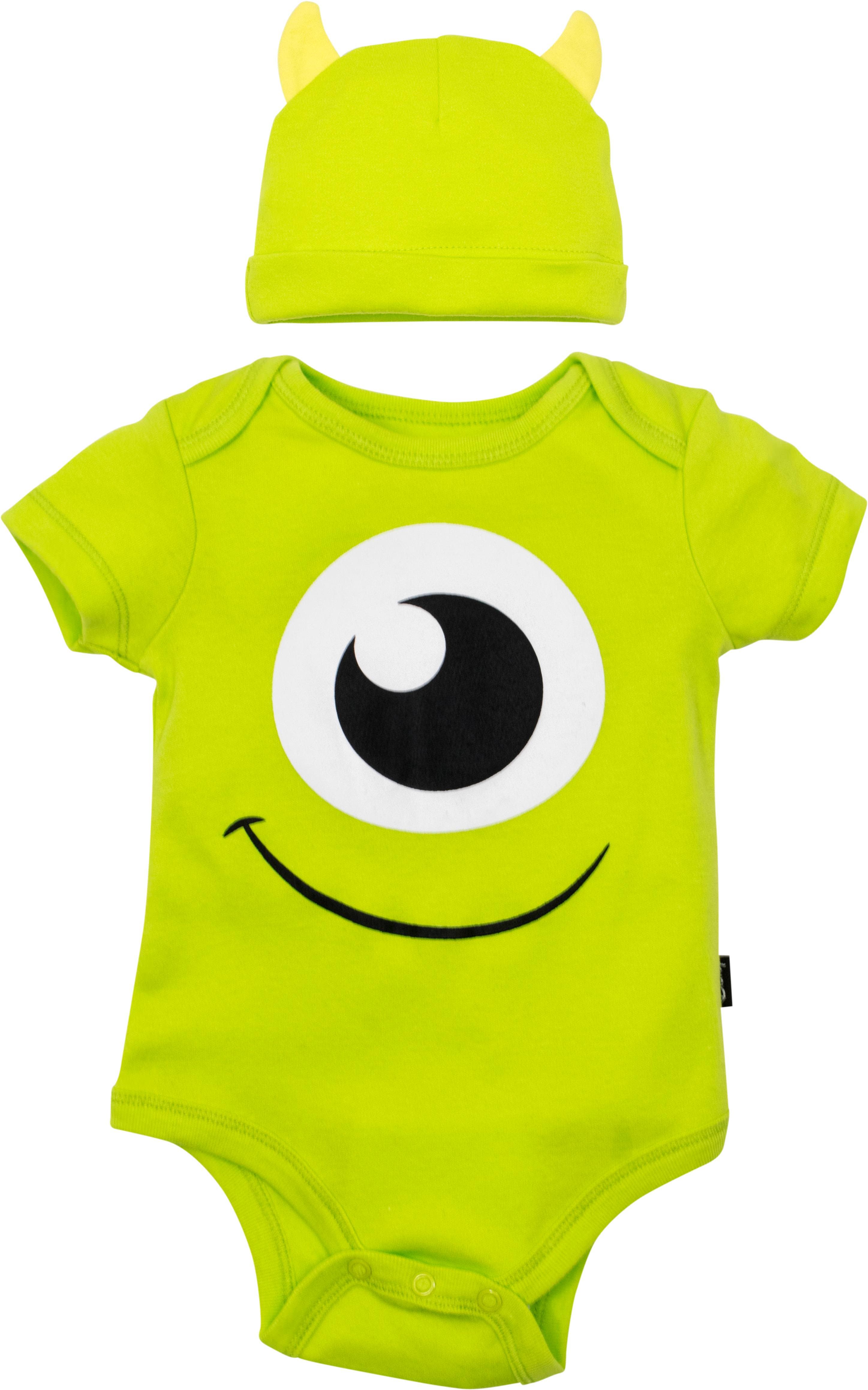 Disney Pixar Cosplay 2-Piece Bodysuit and Hat Set in Lime Green Mike at Nordstrom, Size 12M