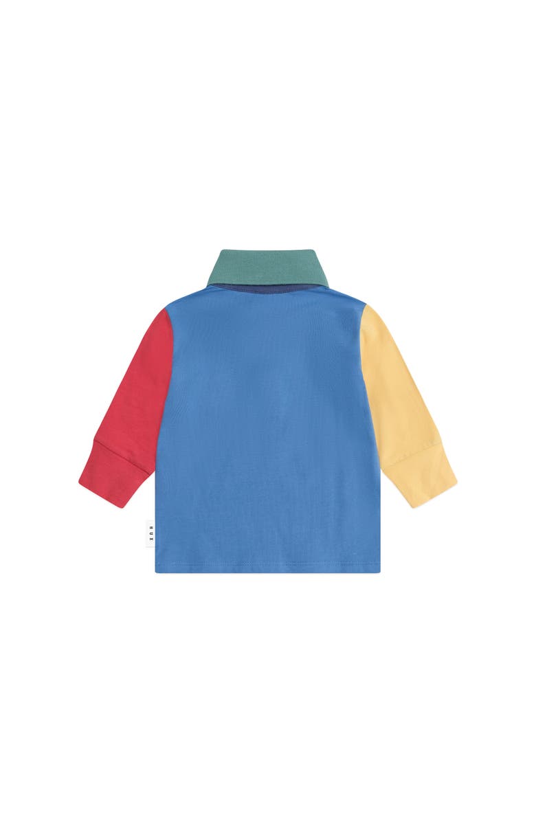 Huxbaby Colour Block Longsleeve Polo Tee, Alternate, color, Multi