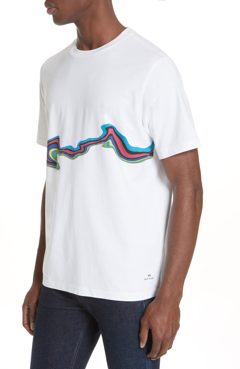 PS Paul Smith Colored Waves Graphic T-Shirt, Alternate, color, 