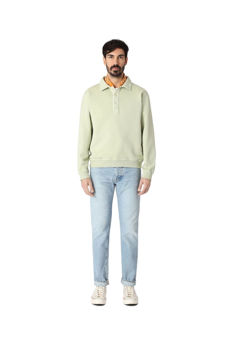 Hunting Long Sleeve Fleece Jersey Polo Shirt, Alternate, color, Light Green