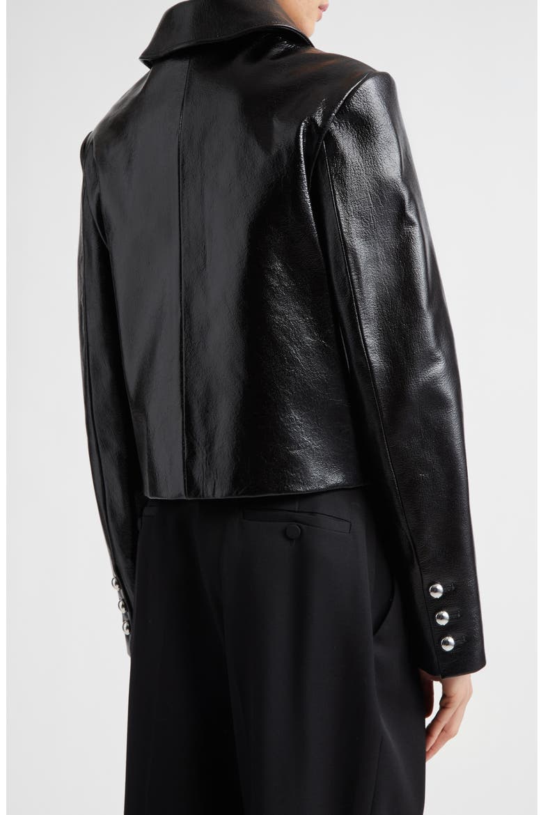 Astley Lambskin Leather Jacket, Alternate, color, BLACK