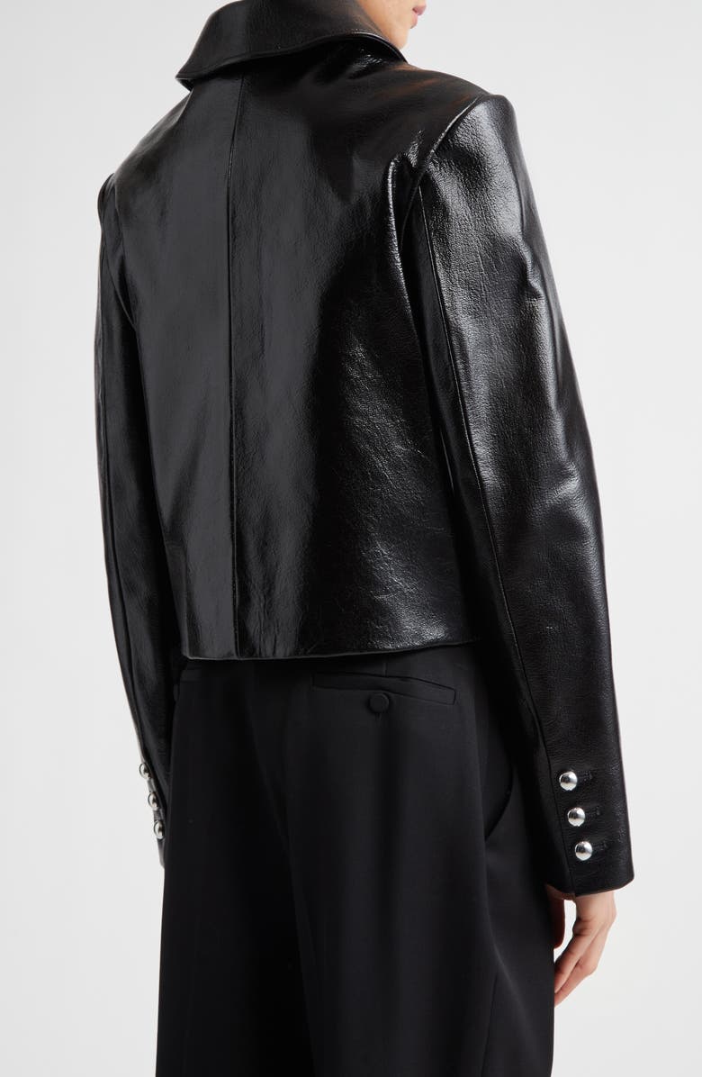 Altuzarra Astley Lambskin Leather Jacket, Alternate, color, Black