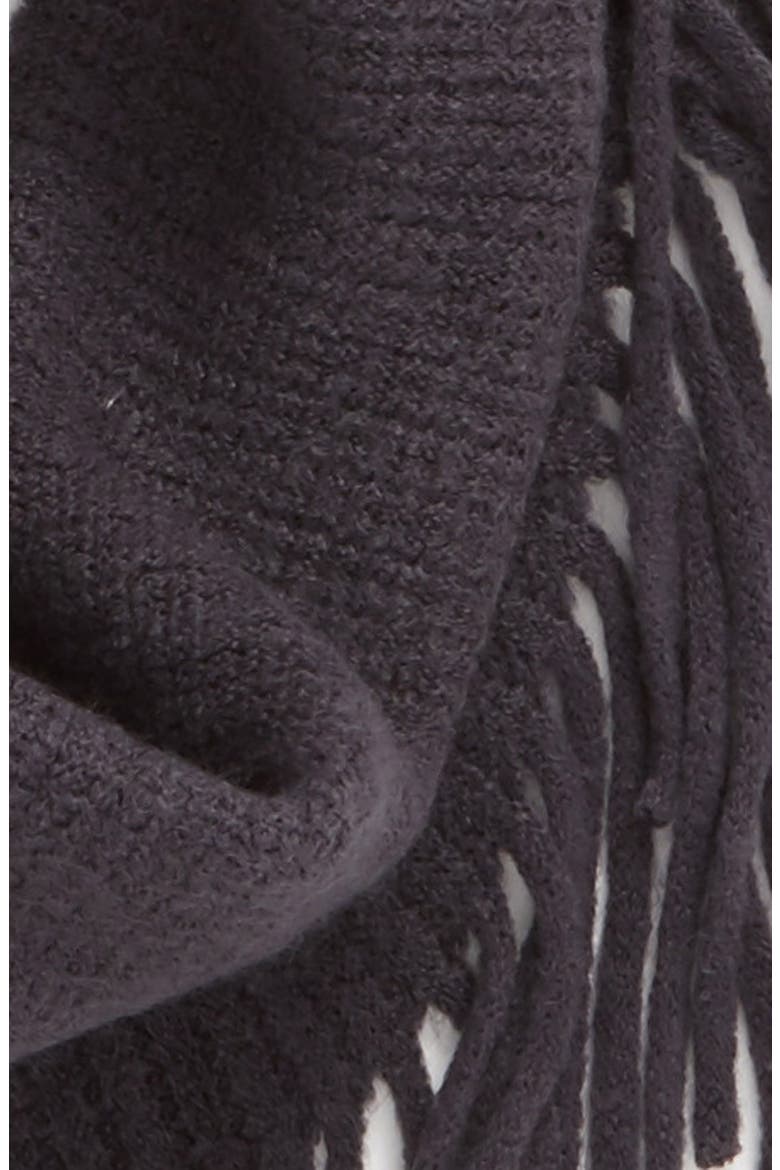 Fringe Infinity Scarf, Alternate, color, CHARCOAL