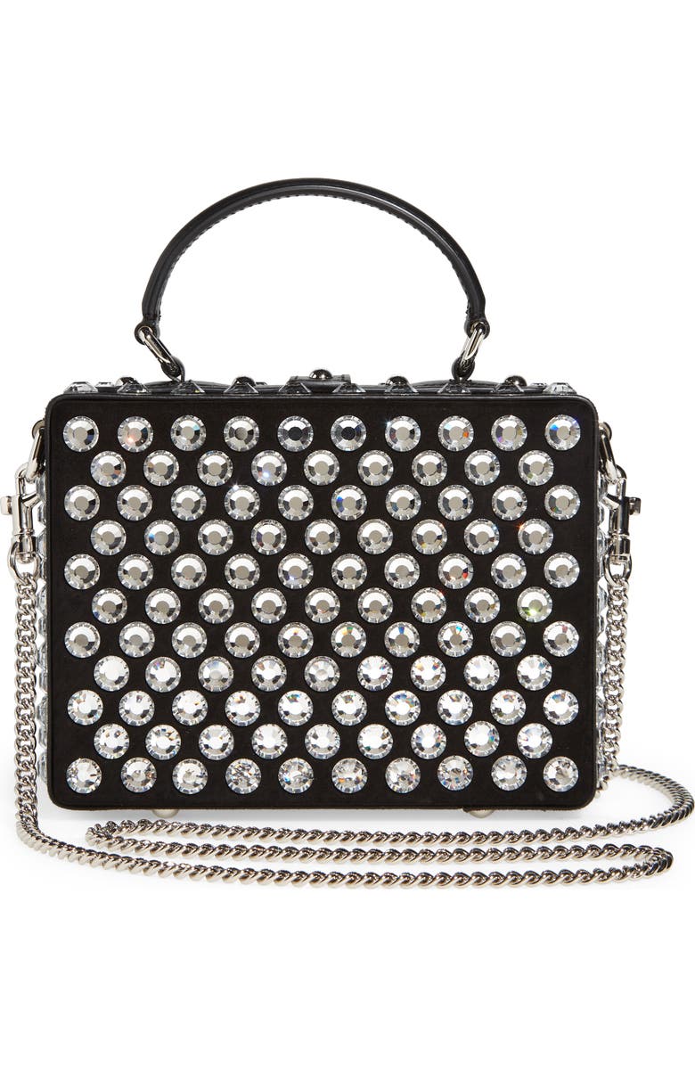 Dolce&Gabbana Crystal Embellished Box Bag, Alternate, color,