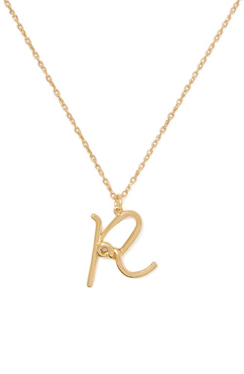 Kate Spade New York Initial Pendant Necklace In Gold - R