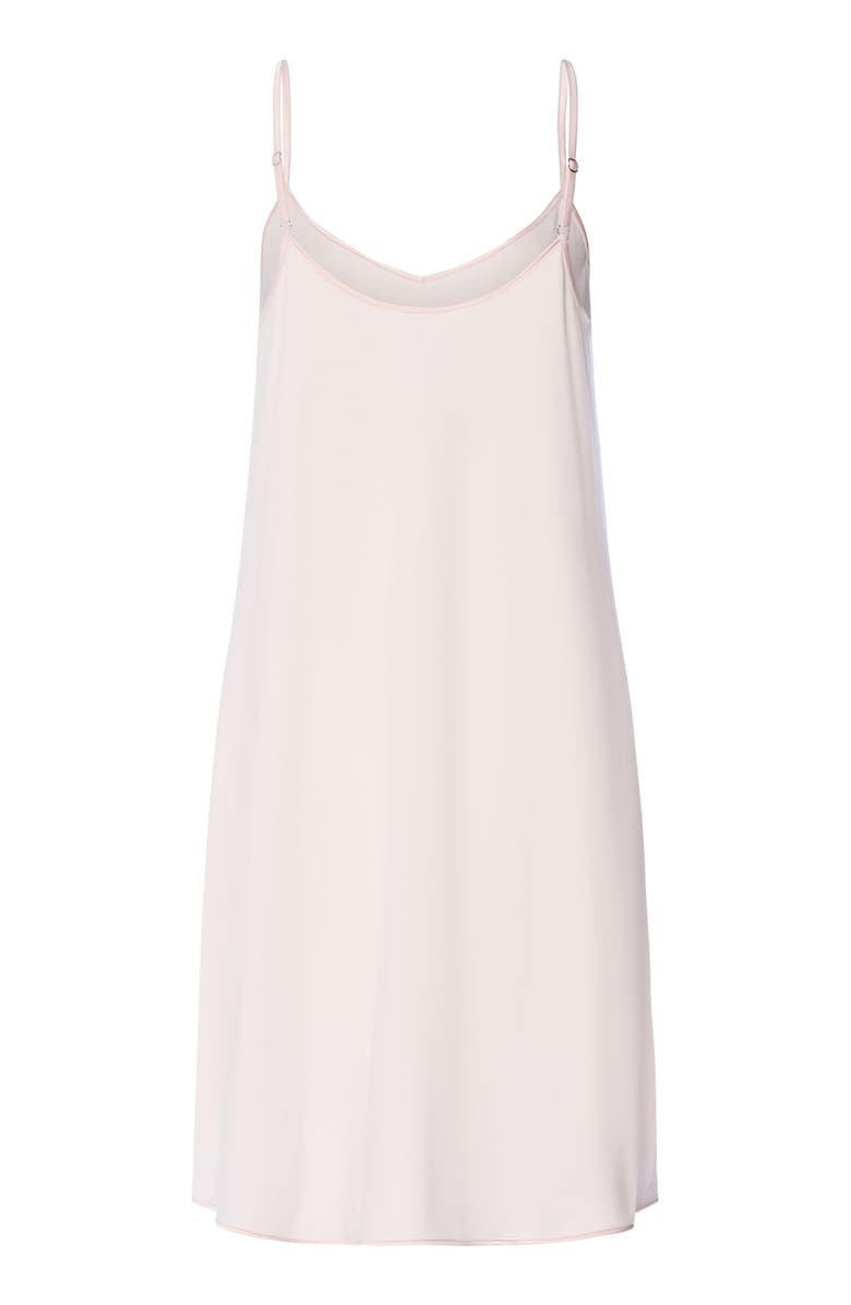 Hanro Silk Trim Cotton Chemise, Alternate, color, Honeydew