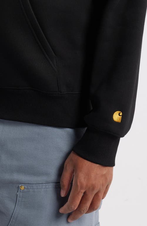 Carhartt Work In Progress Chase Quarter Zip Pullover In Black