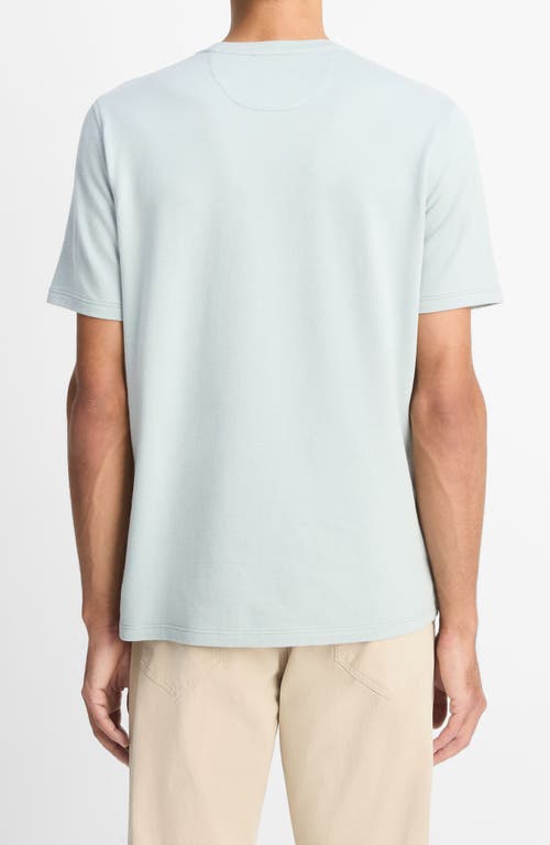 Vince Birdseye Jacquard Short Sleeve Tee In Blue