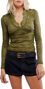 Free People All Day Lace Crop Top