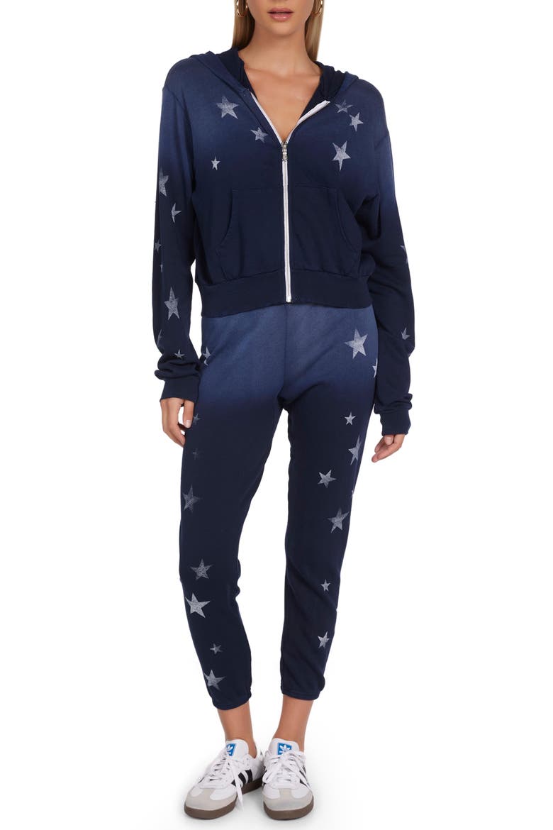 Lachelle Vintage Stars Hoodie, Alternate, color, Navy Ombre