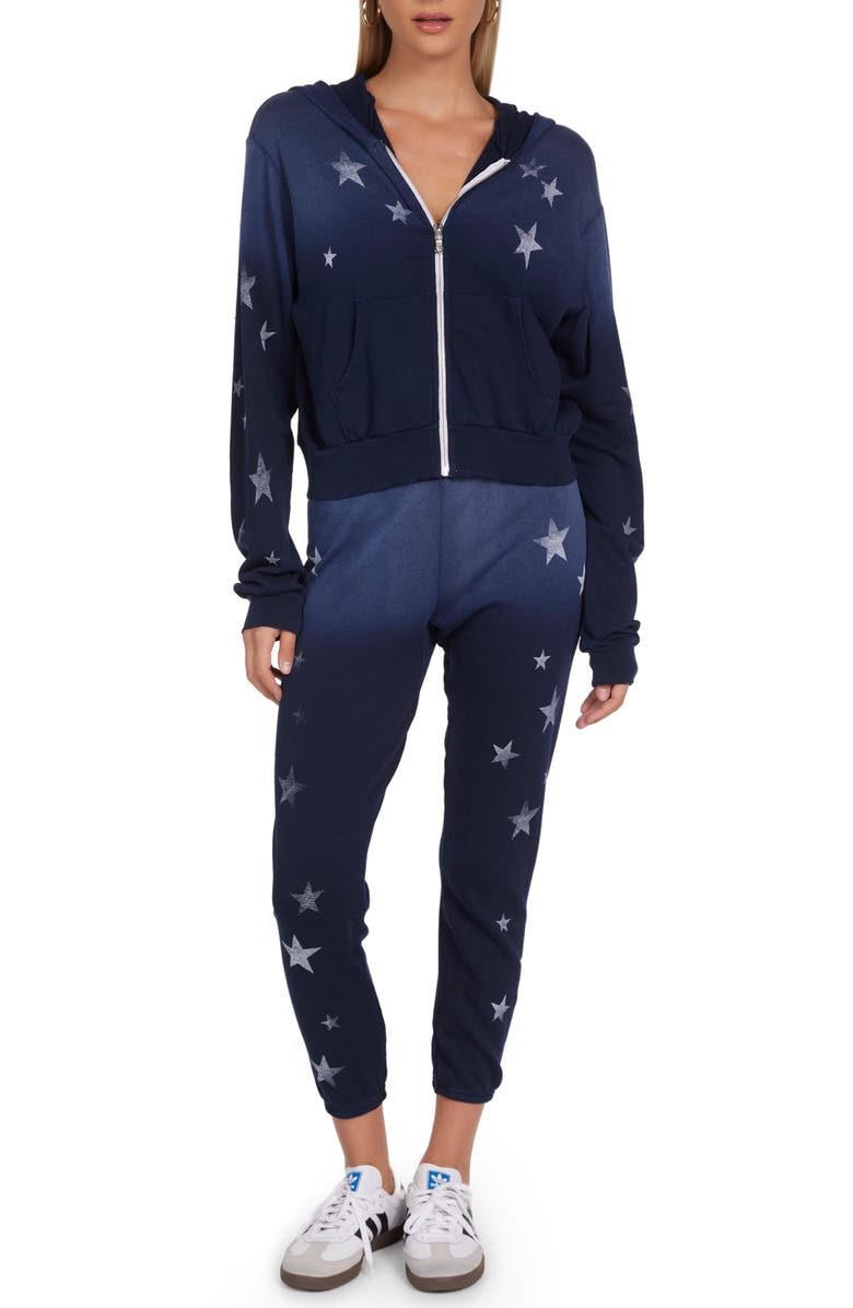 Lauren Moshi Lachelle Vintage Stars Hoodie, Alternate, color, Navy Ombre