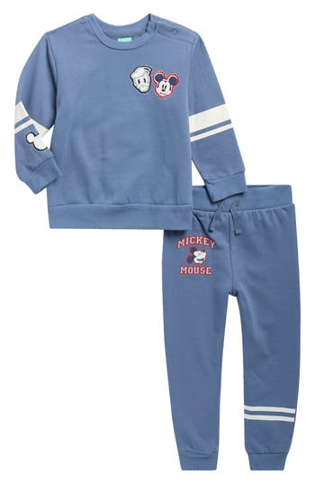 Assorted Mickey & Donald Sweater & Pants Set In Blue