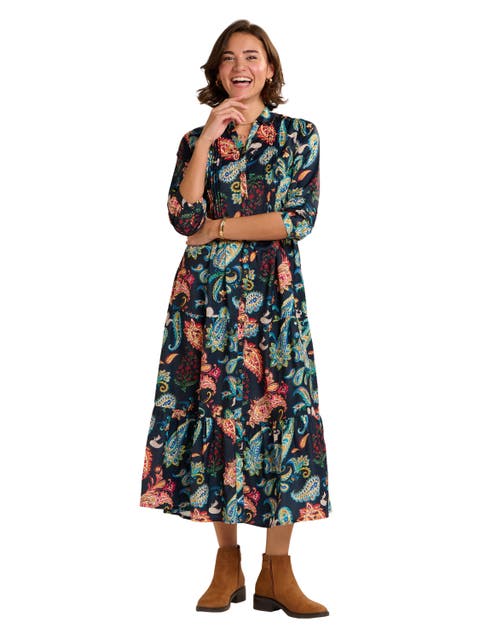 Estrella Sculpted Collar Maxi Dress