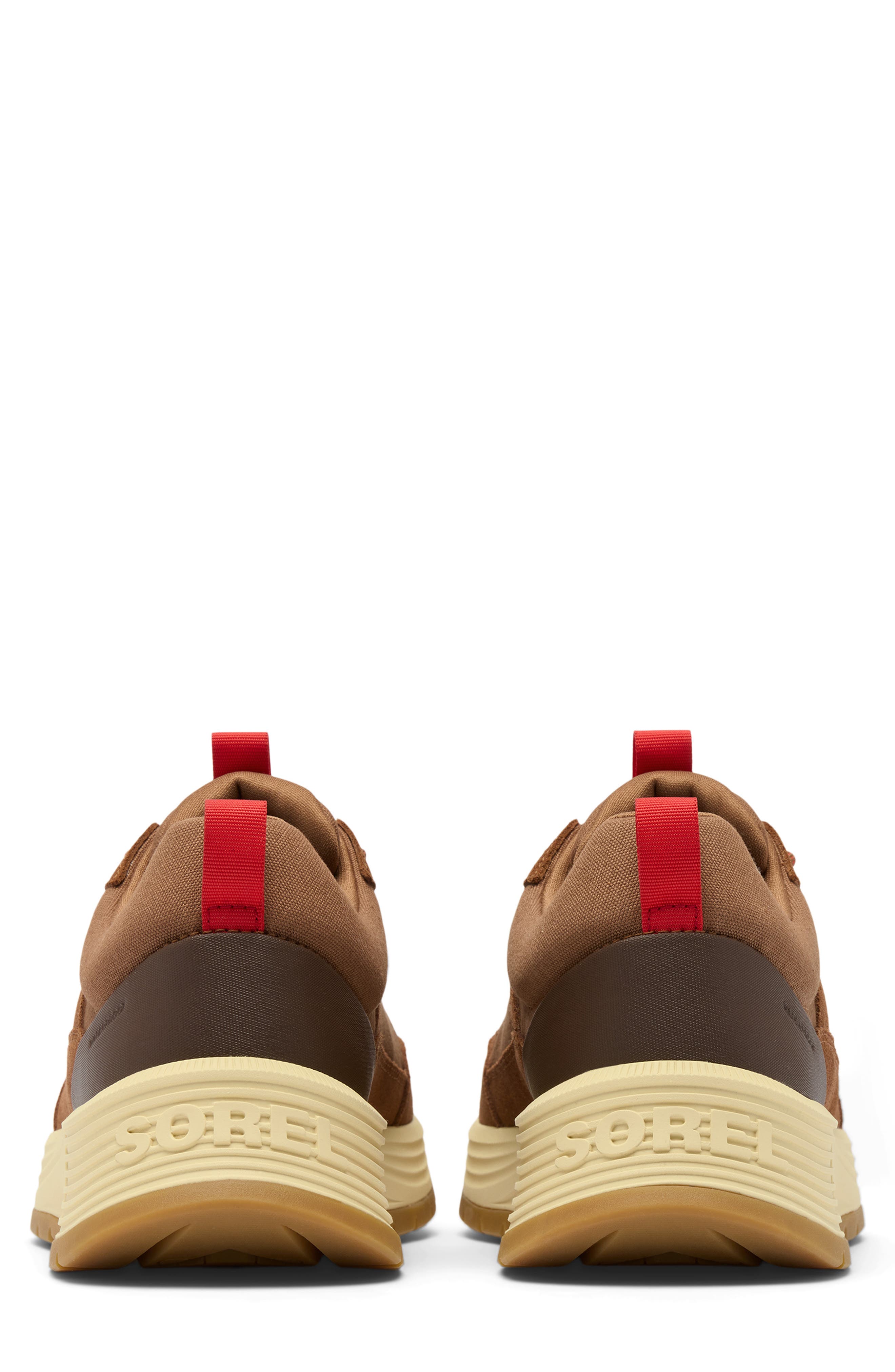 Outing SE Waterproof Sneaker, Alternate, color, VELVET TAN/ BRIGHT RED